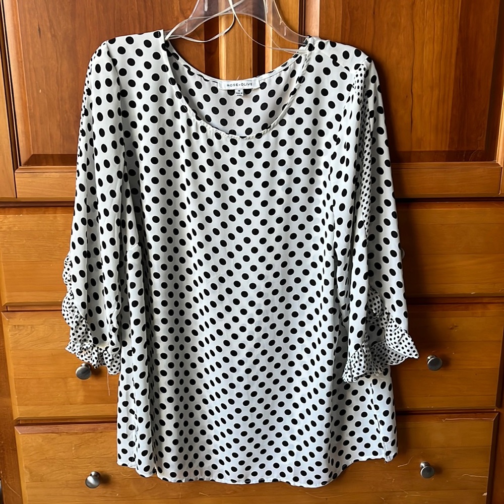Rose + Olive Women’s Polka Dot Top